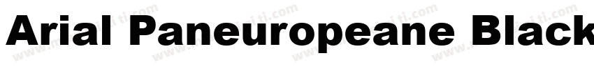 Arial Paneuropeane Black字体转换